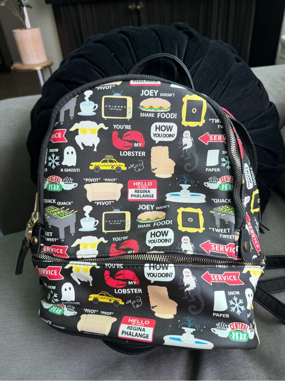 Friends™ Pattern Mini Backpack - Black